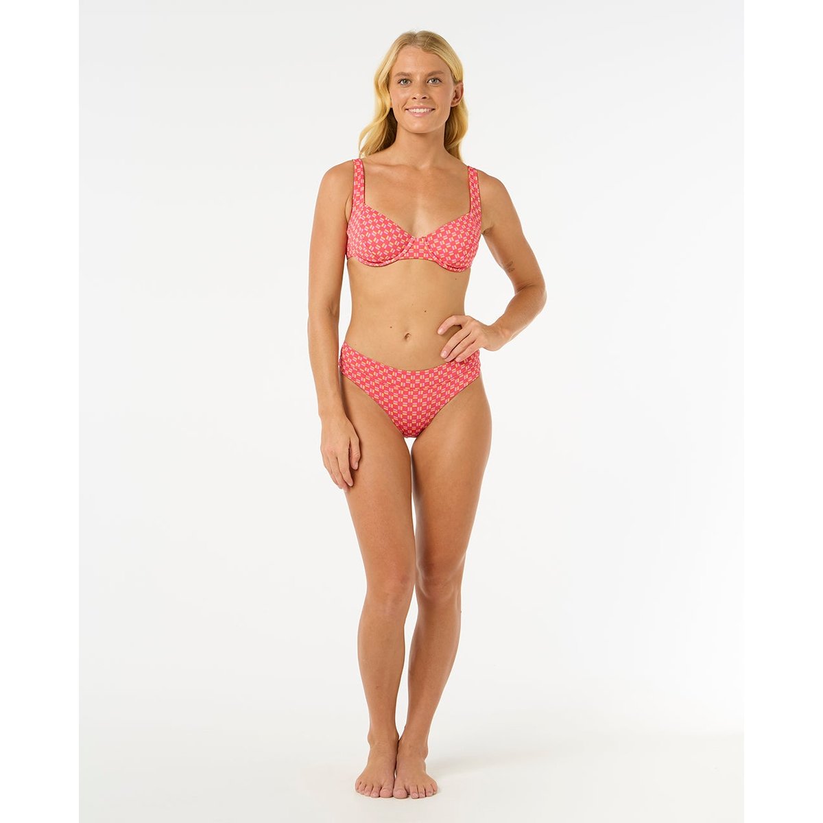 Haut de maillot de bain SHELL COVE D-DD BALCONETTE rouge, RIP CURL