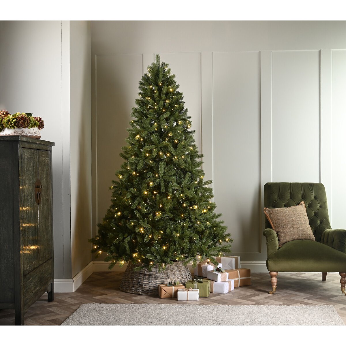 180cm Mayberry Spruce Christmas Tree with LED Lights green, SO'HOME