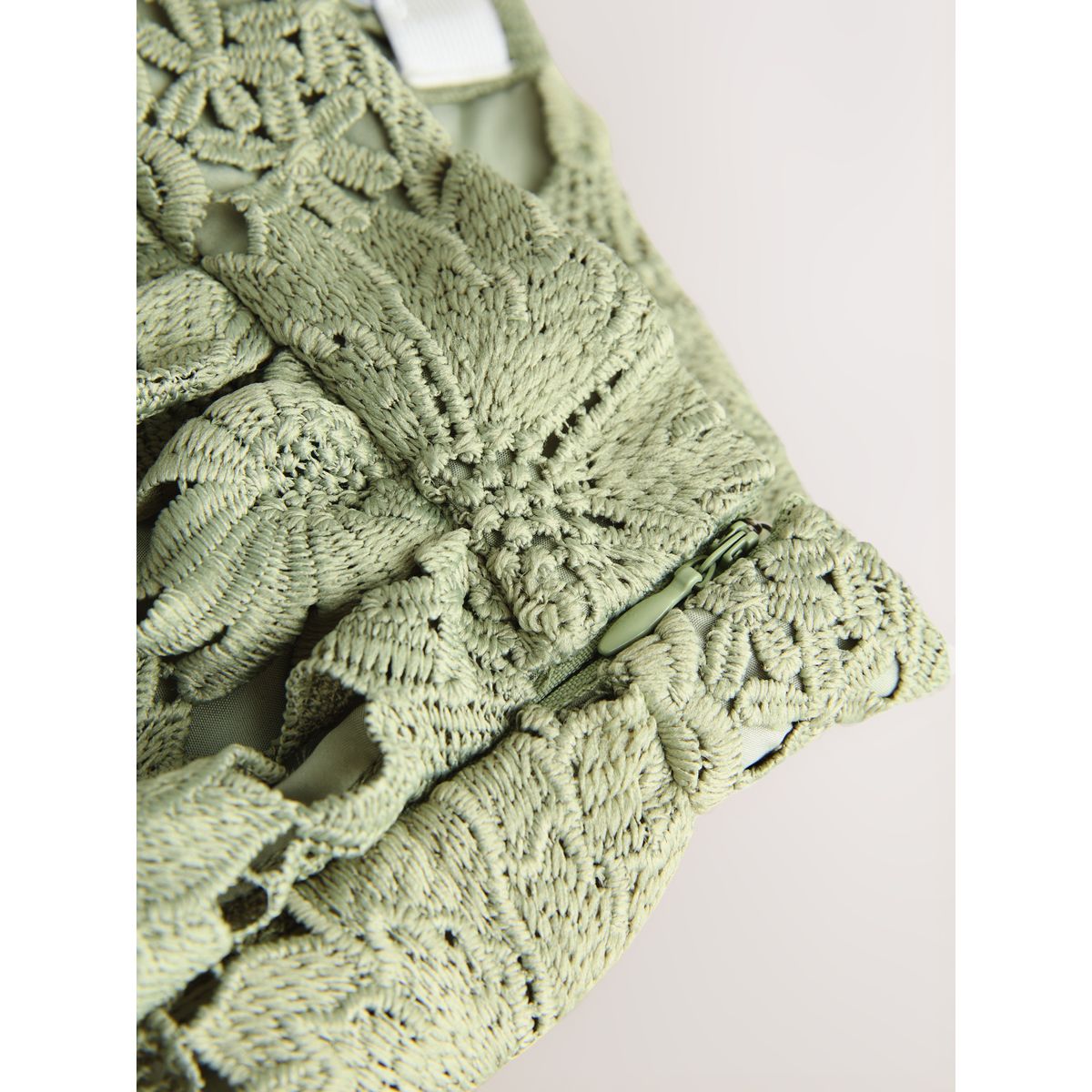 Jupe midi en dentelle à fleurs n. premium vert sauge, NEXT