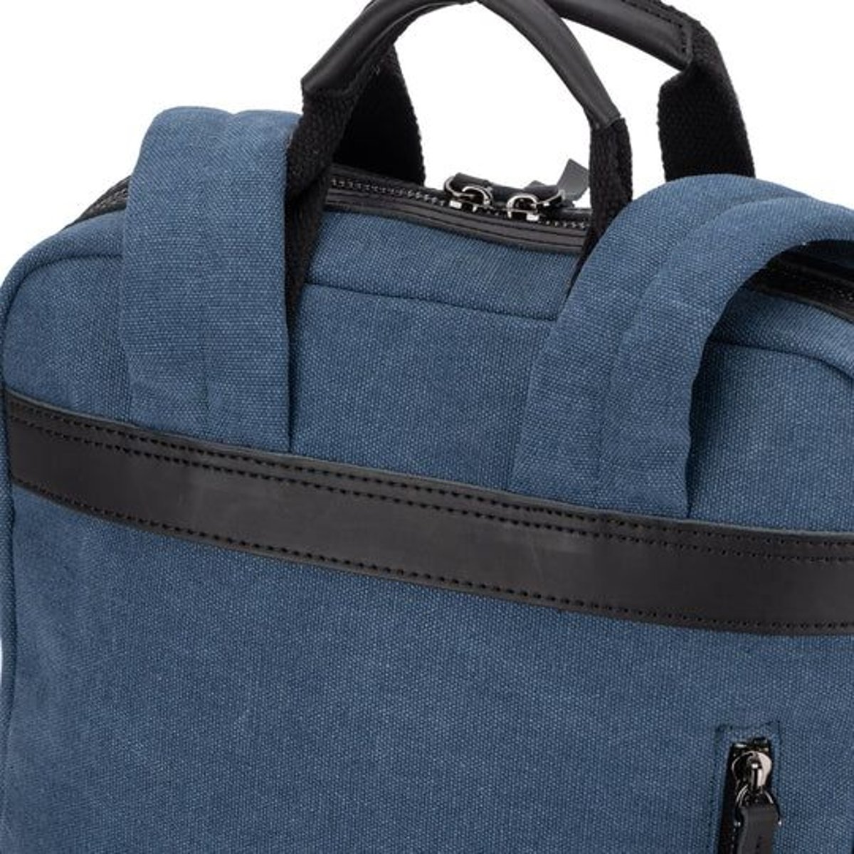 Sac à dos en toile et cuir DUGOMMIER denim, OH MY BAG