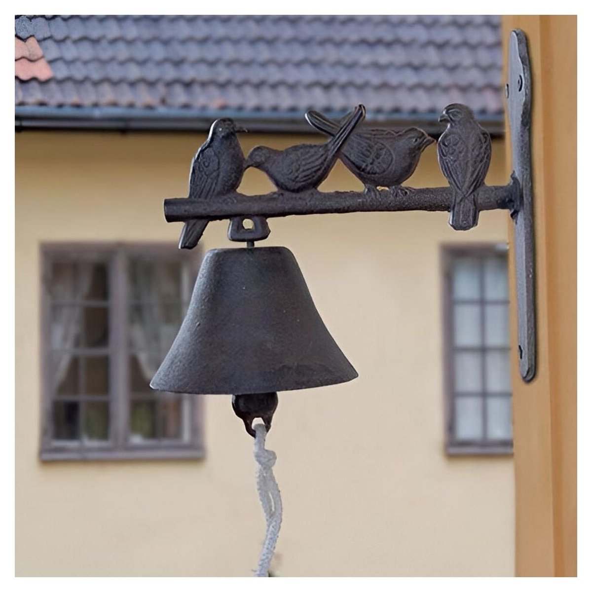 Cloche de jardin en fonte 4 oiseaux rouille "antique", BEST FOR BOOTS