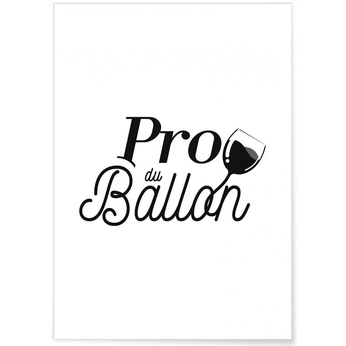 Affiche 'Pro du Ballon' blanc, L'AFFICHERIE