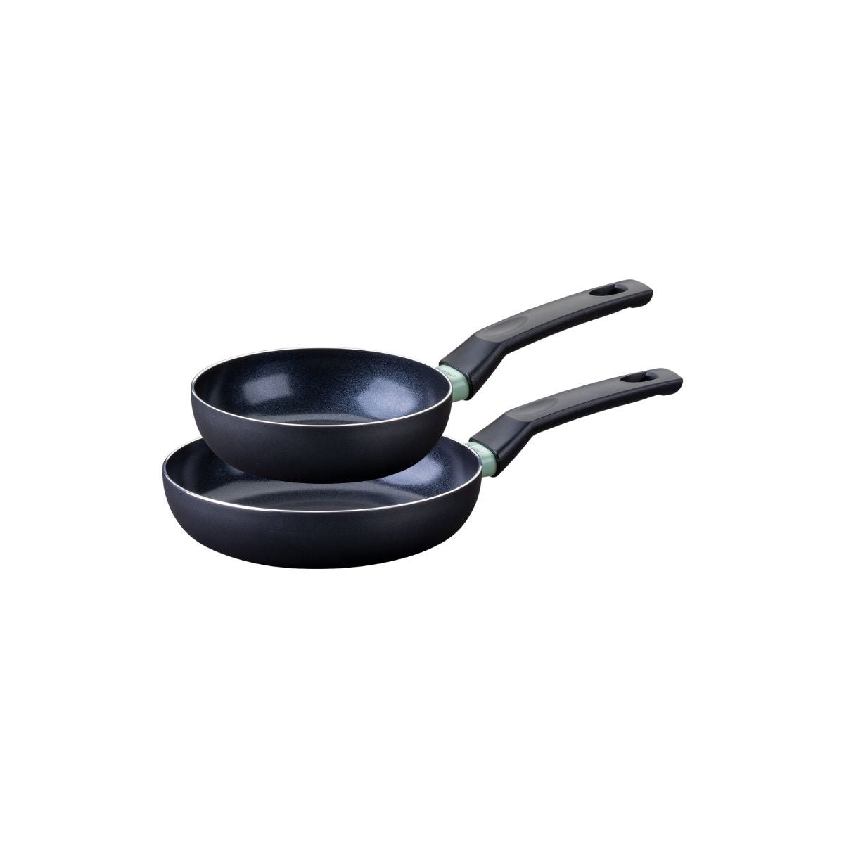 Set de 2 poêles antiadhésives céramique 16 et 20 cm BRANDAO noir|vert, FACKELMANN