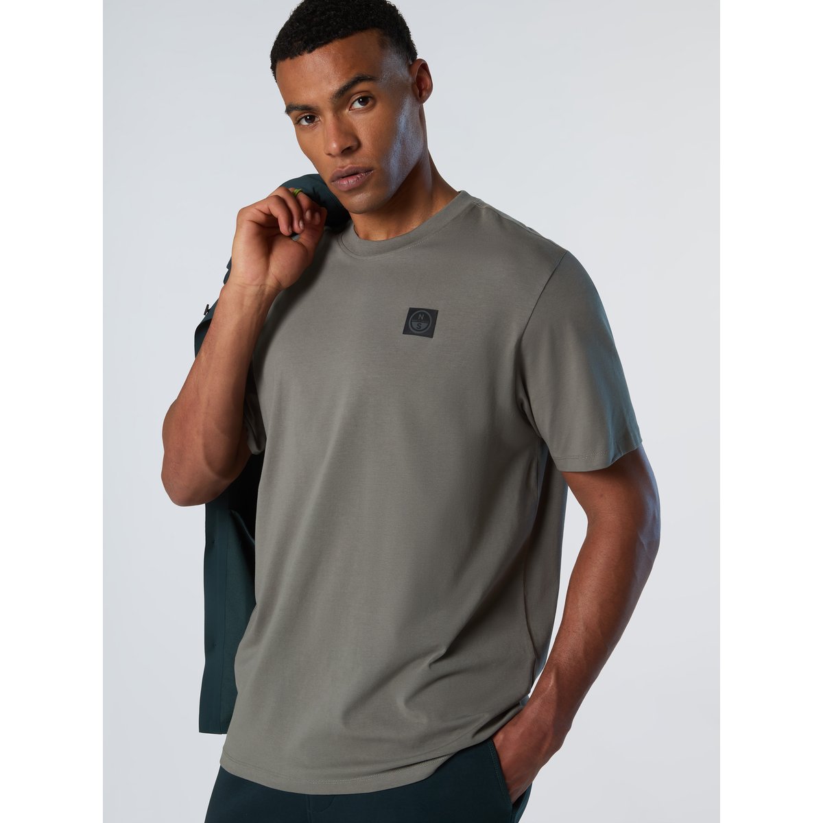 Stretch jersey T-shirt gris cendré, NORTH SAILS
