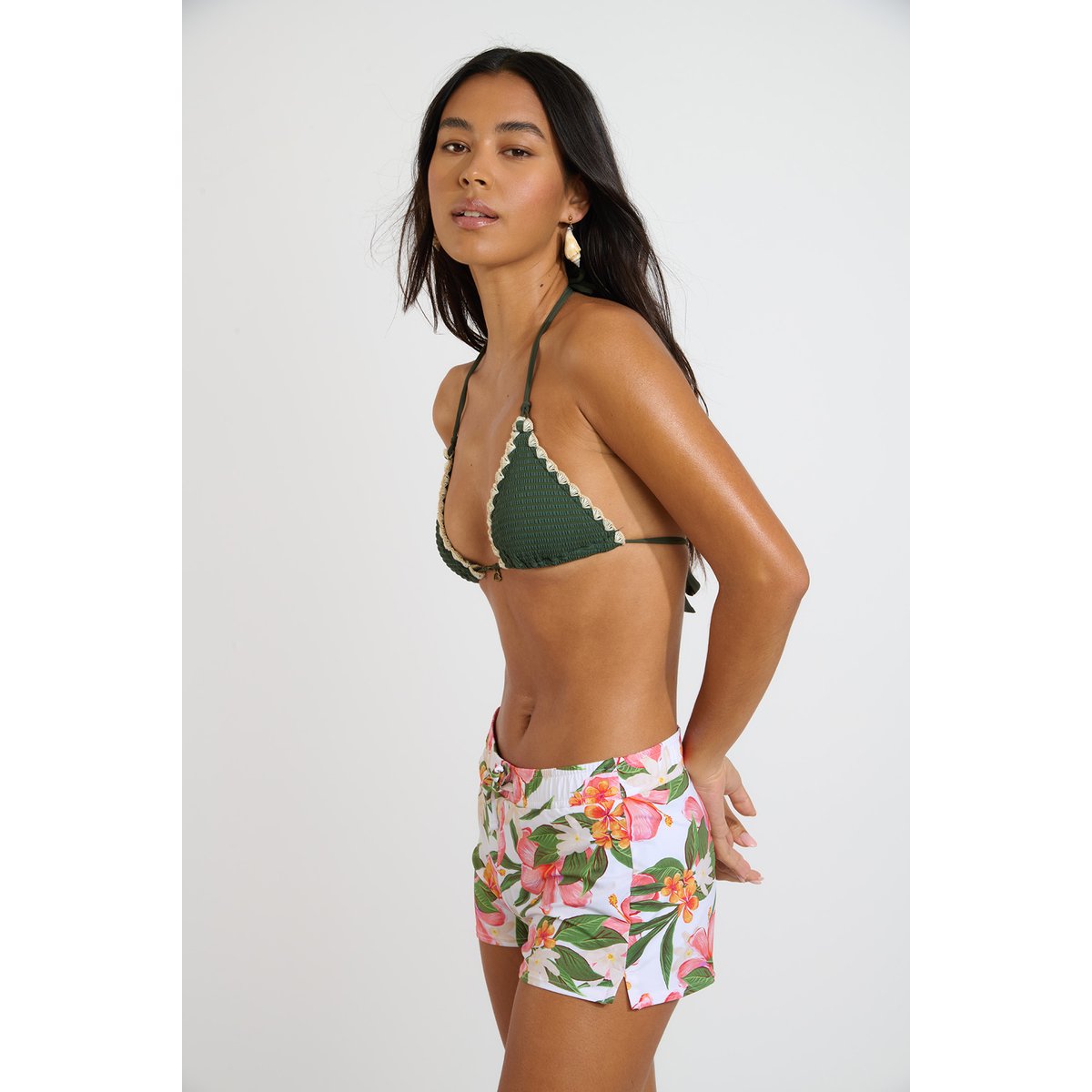 Short beachwear Tiwi - TAHITI blanc, BANANA MOON