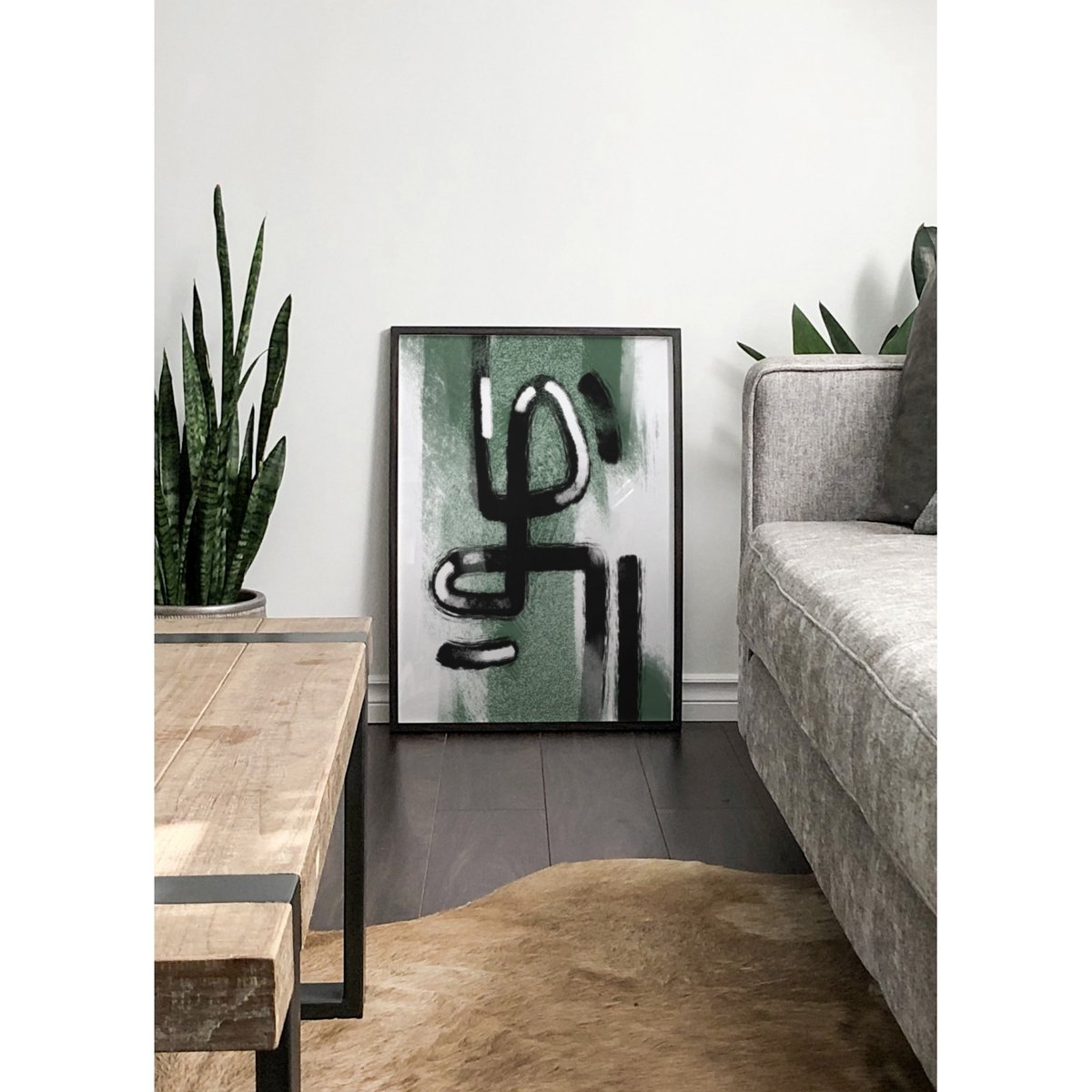 Affiche Abstract Namo 2 blanc, L'AFFICHERIE