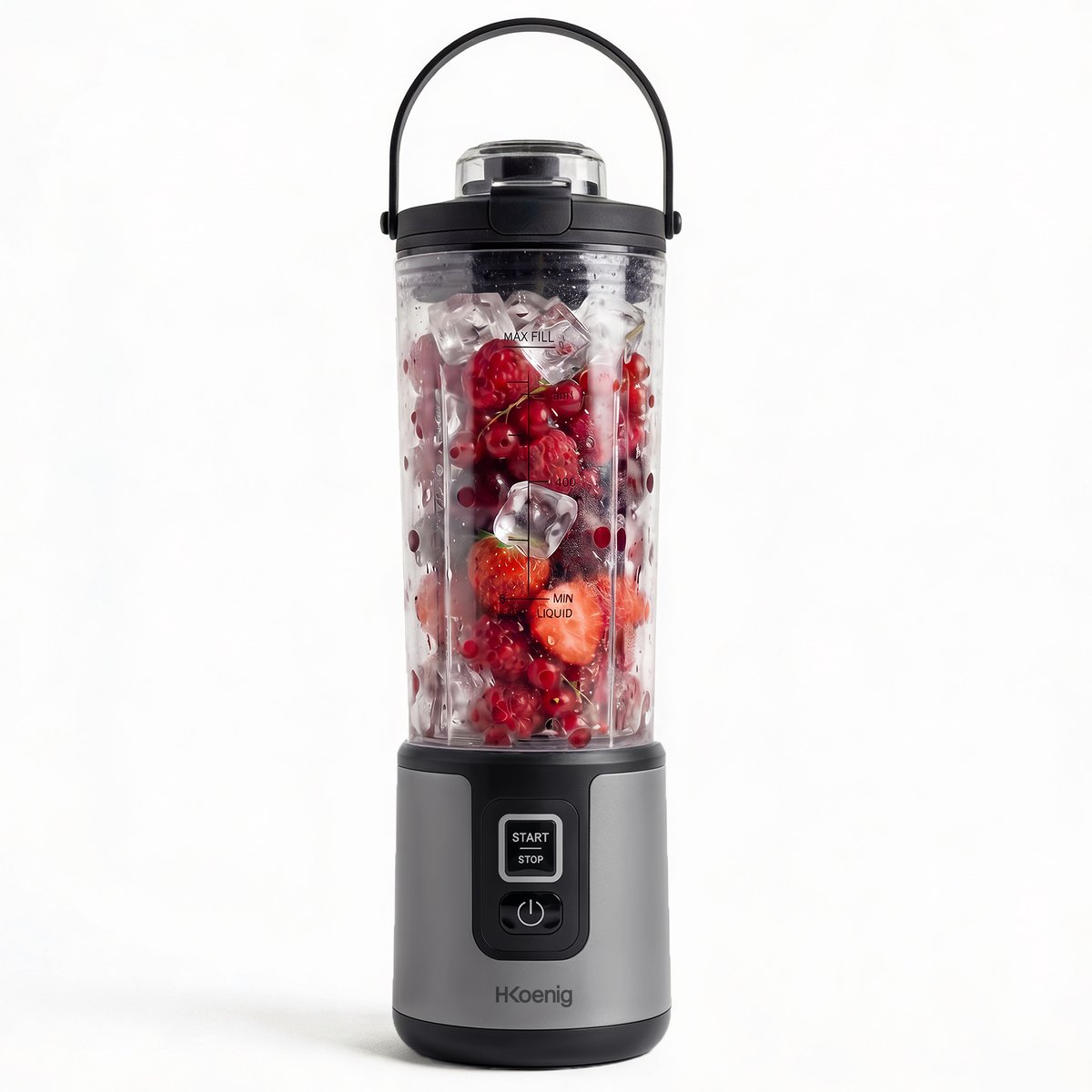 H.Koenig MOOTH16 - Mini blender portable sur batterie Bleu Pastel noir, H.KOENIG