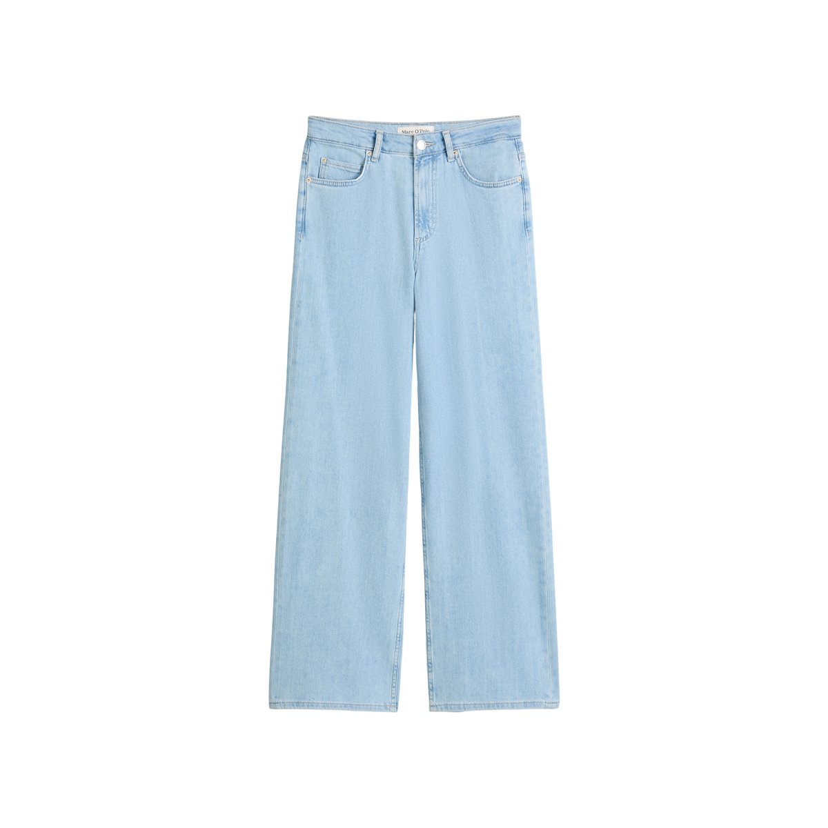 Jeans modèle Tolva large long en mélange de coton organique et de stretch bleu clair, MARC O'POLO