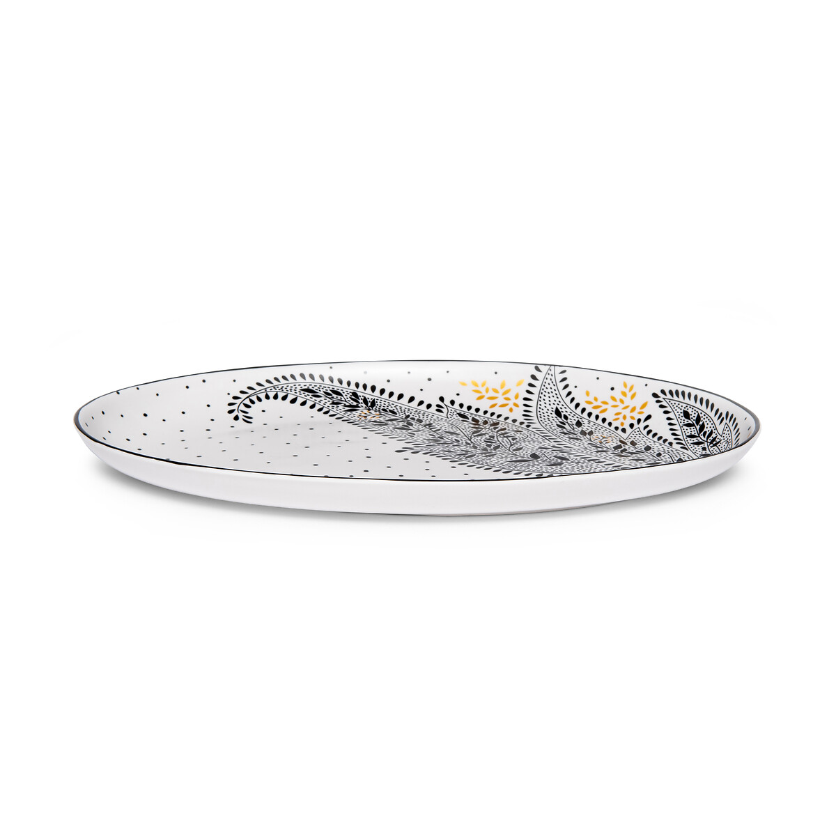 Artisanne Noir Medium Serving Platter white, SARA MILLER
