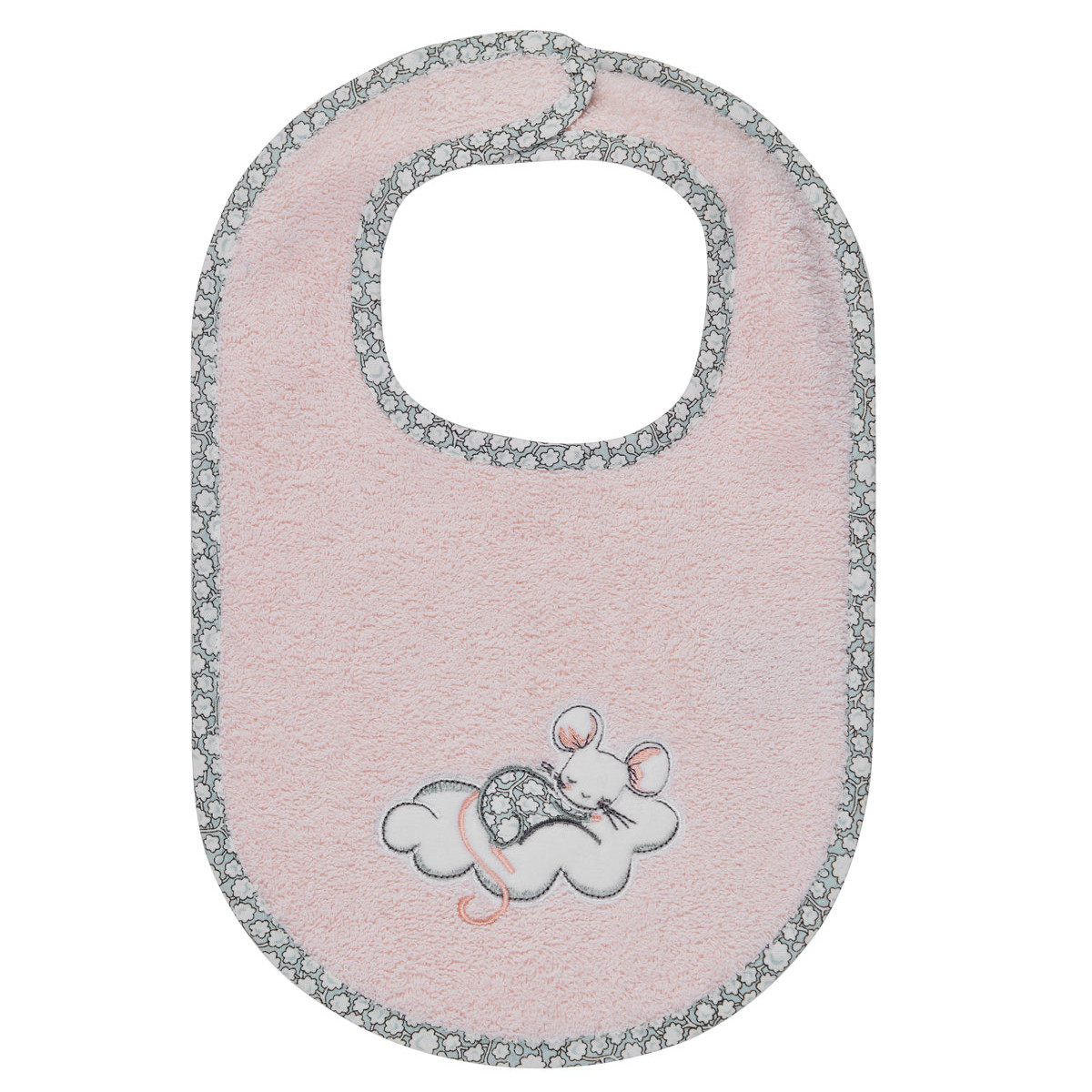 Lot de 2 bavoirs MOUSKETTE rose, SENSEI MAISON