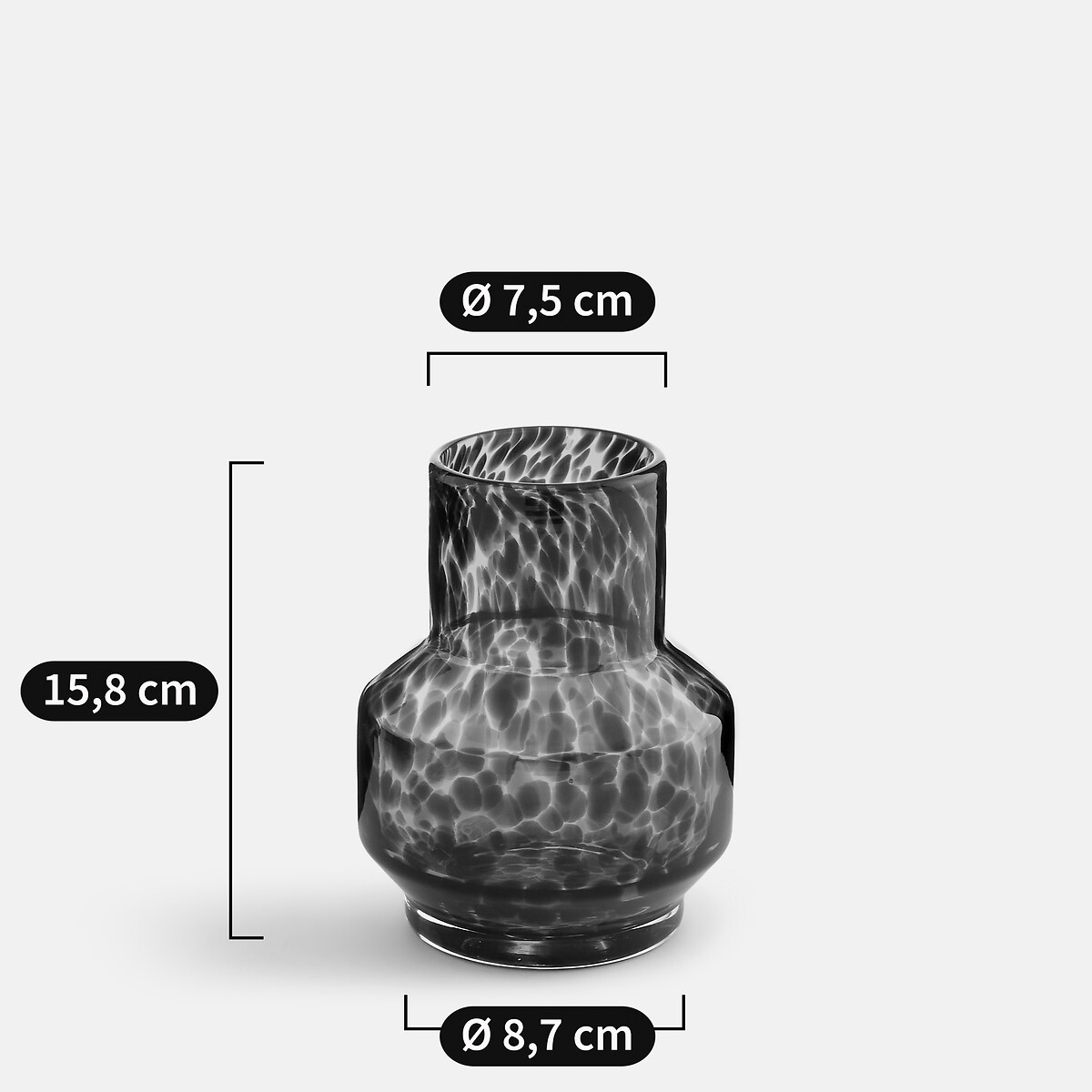 Jarrón de cristal ámbar, 15,8 cm de altura, FAUVITA marrón, LA REDOUTE INTERIEURS