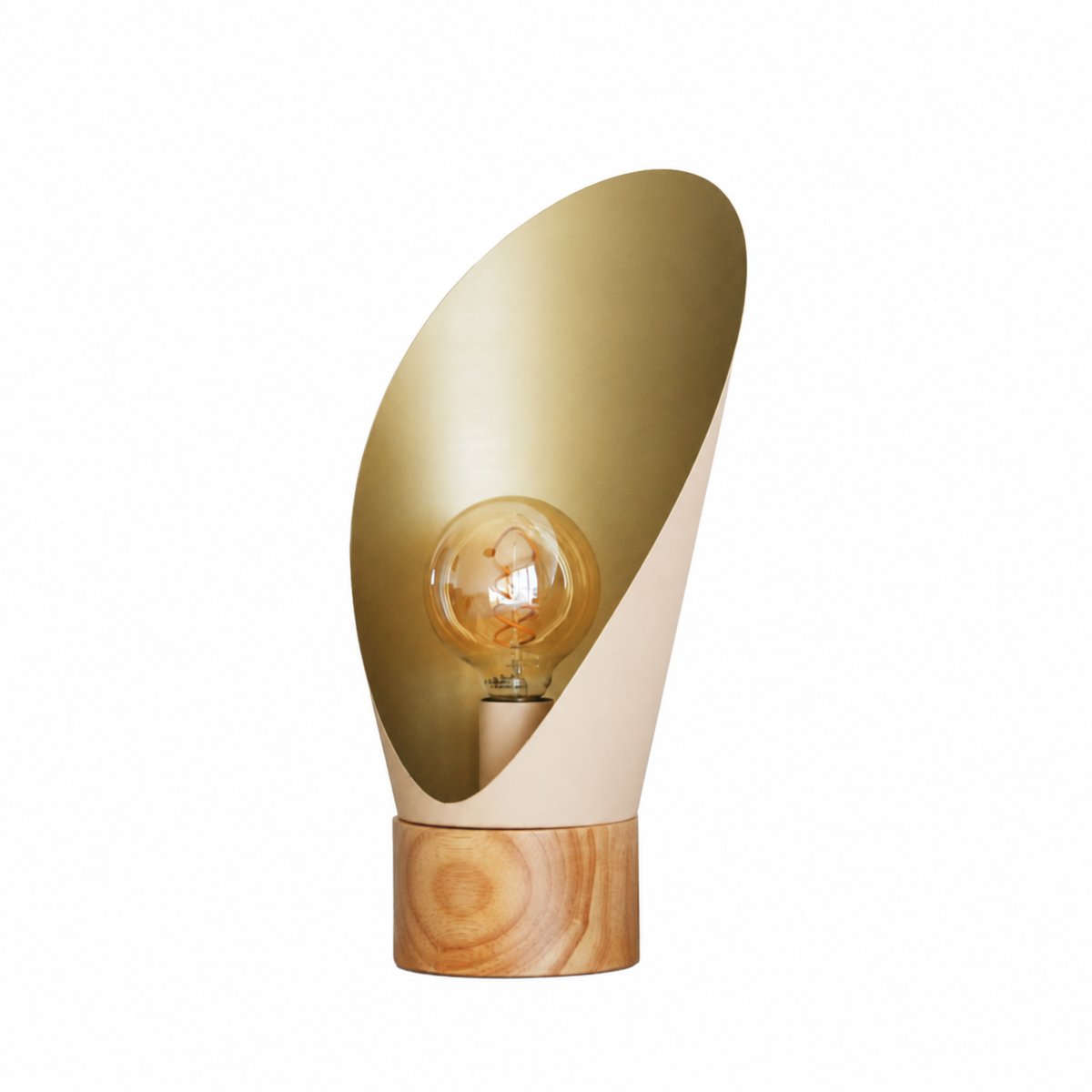 Lampe à poser Spoon 44 cm - SPOON crème et doré, MAISON PAVANE