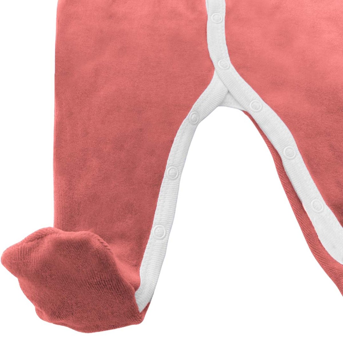 Pyjama velours - 100% coton biologique - 1 à 6 mois framboise, PREMIERS MOMENTS