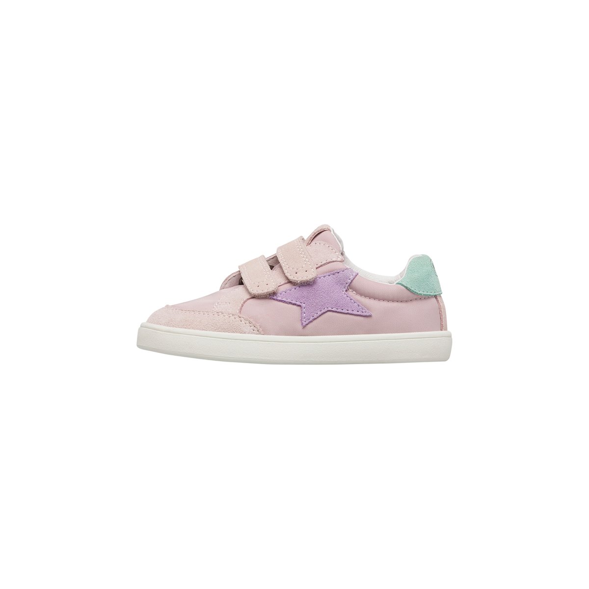 Sneakers pieds nus en cuir et tissu BAREFOOT ZUNKI VL. rose-bleu ciel-, NATURINO