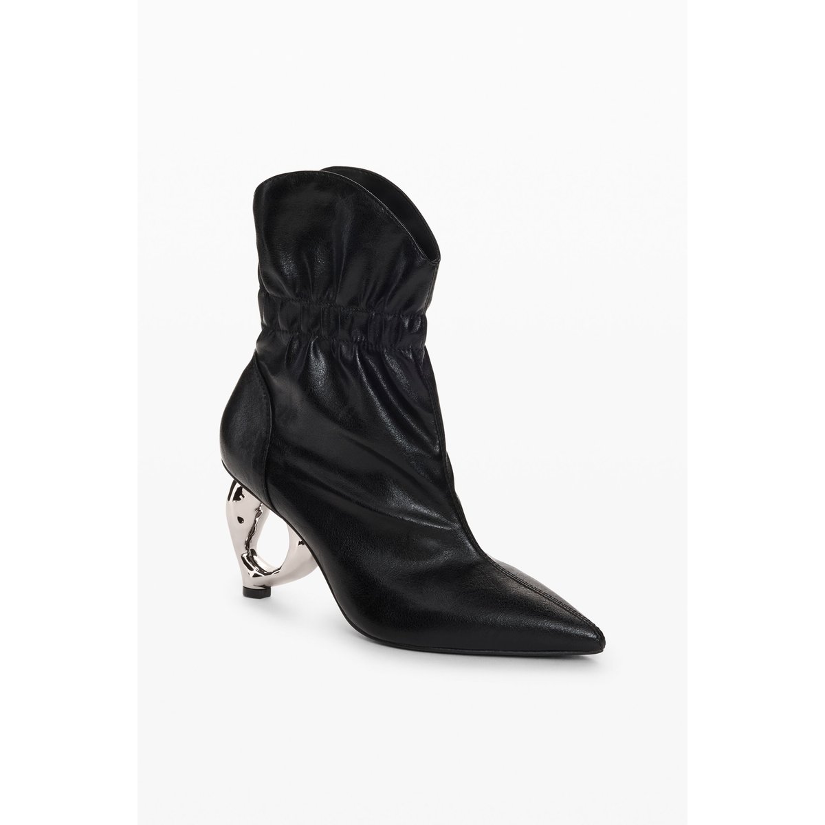 bottes à talons cœur noir, DESIGUAL