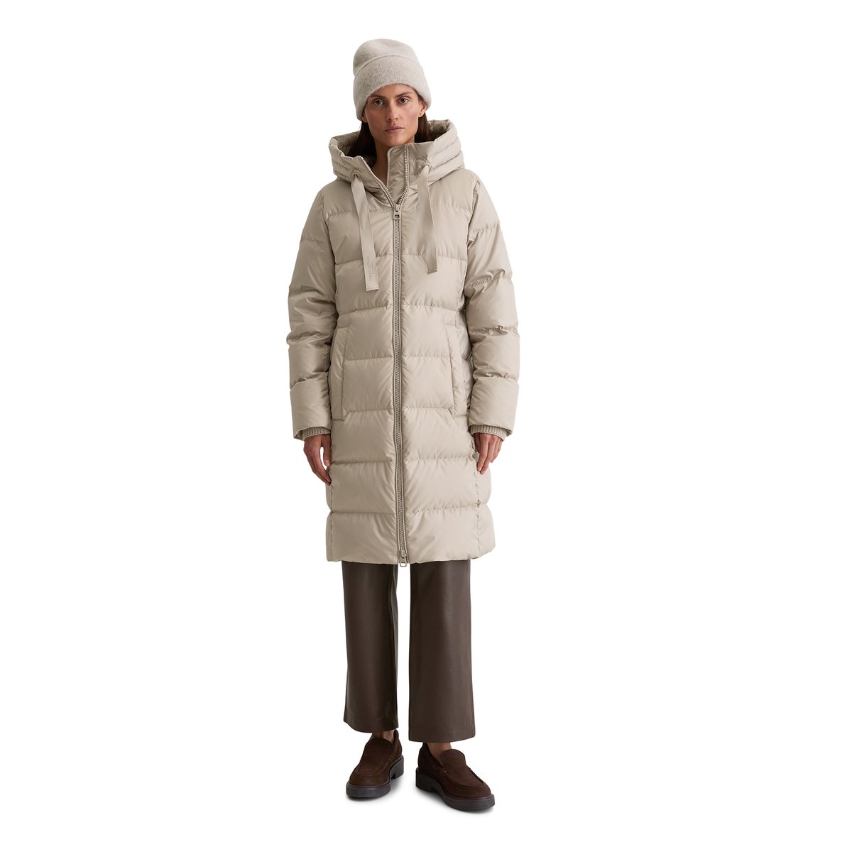 Doudoune à capuche shaped avec surface hydrofuge gris clair, MARC O'POLO