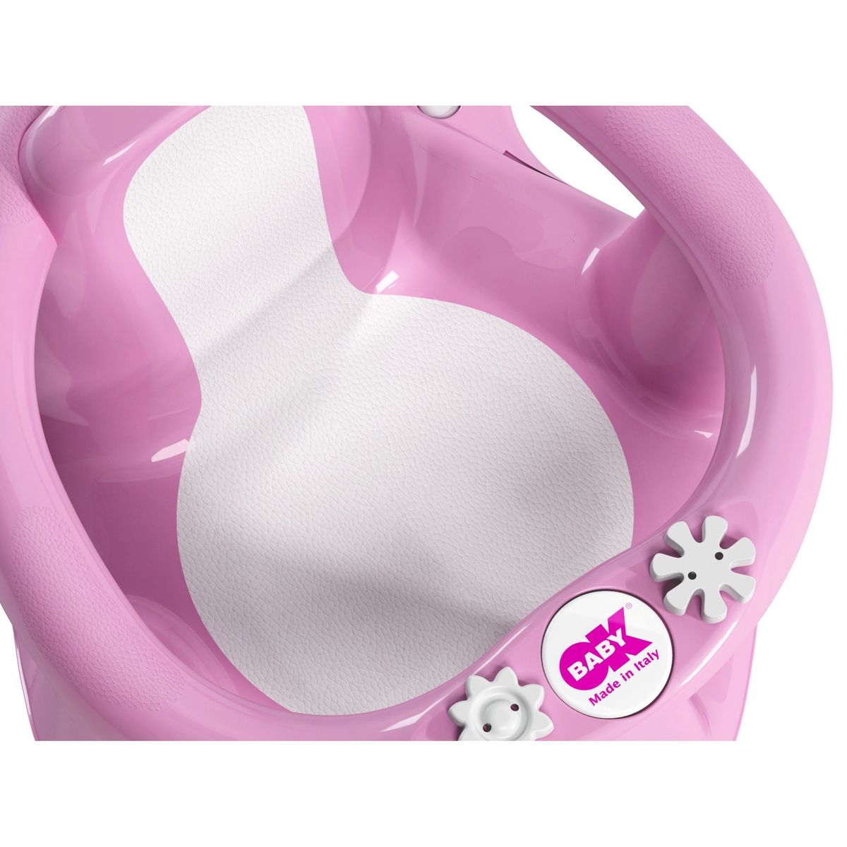 Anneau de bain rose couleur unique, OK BABY
