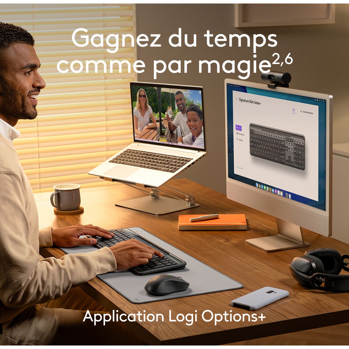 Clavier sans fil Signature Slim Solar+ couleur unique, LOGITECH