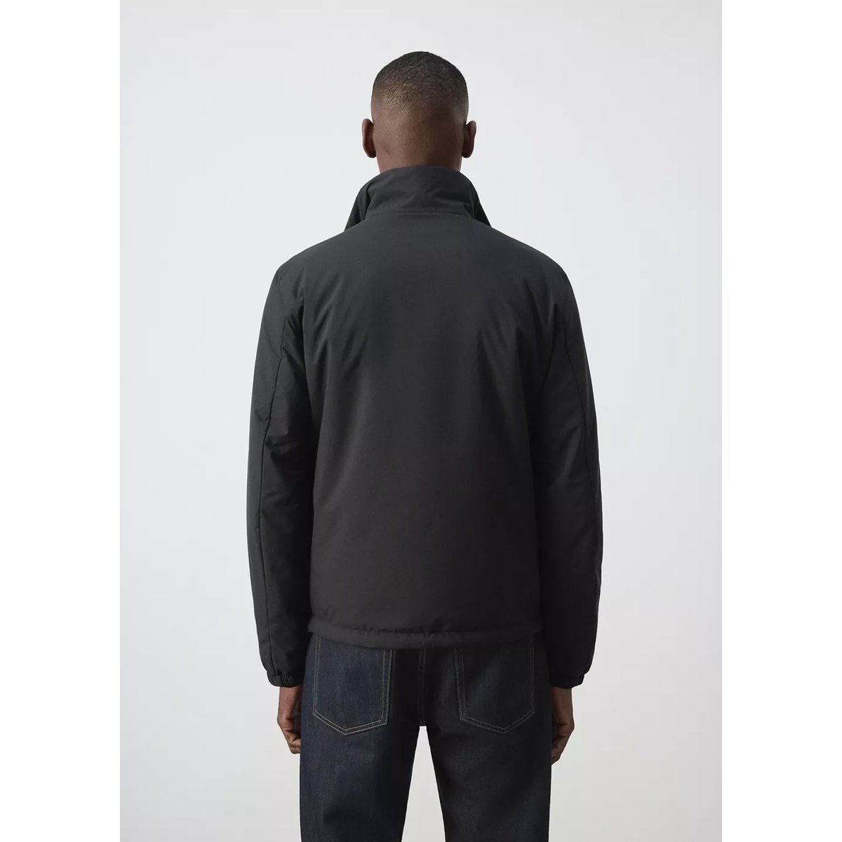 Reversible quilted water-repellent reversible jacket noir, MANGO MAN