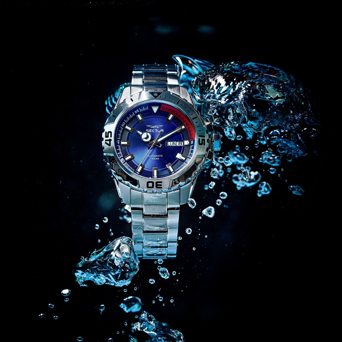 Montre automatique LEGEND bleu, sunray, SECTOR