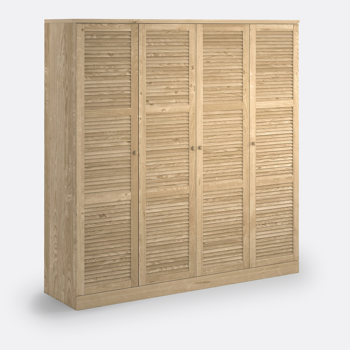 Armoire 4 portes, Mayor bois clair brut, SO'HOME