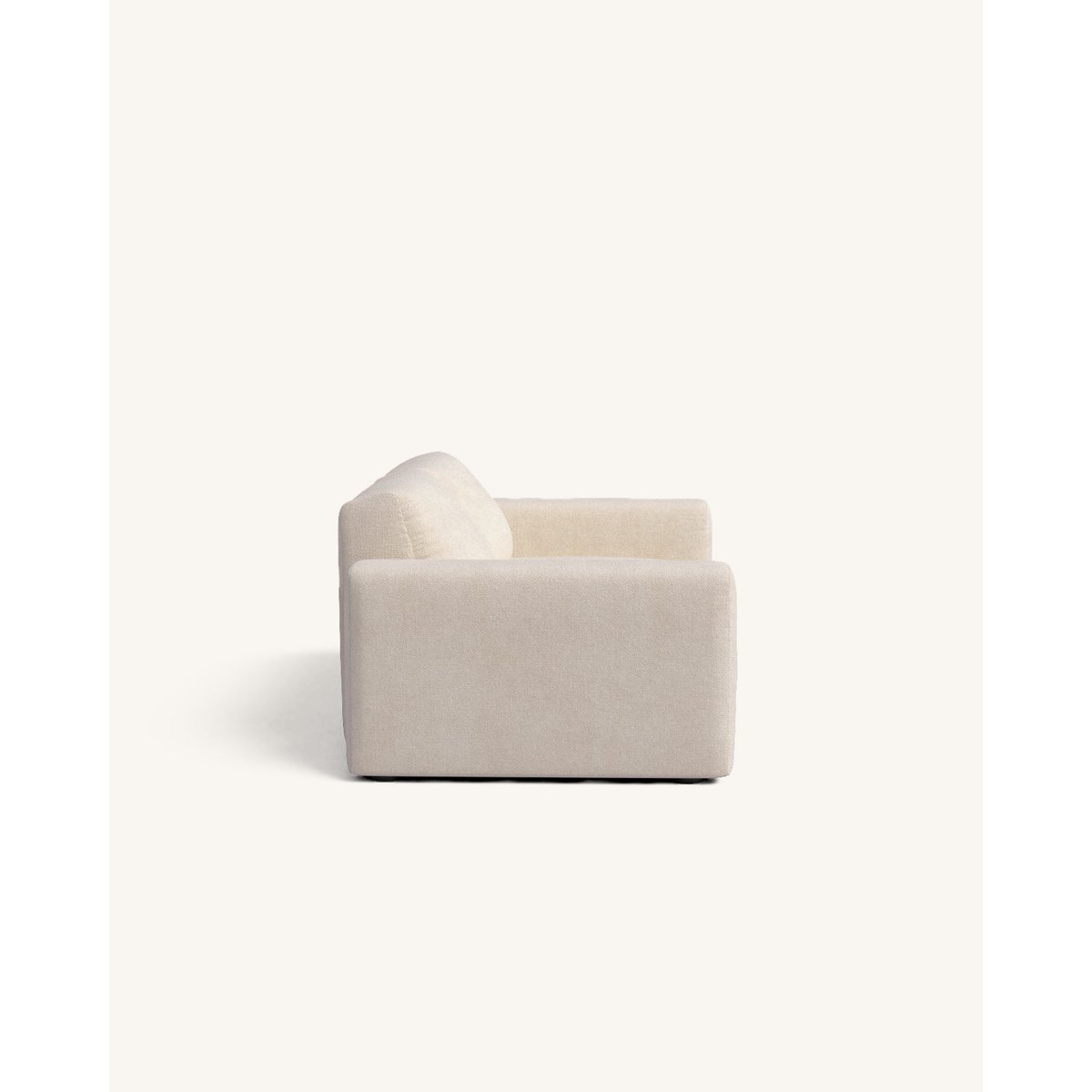 Canapé beige en tissu de polyester recyclé - ENZO beige, HANNUN