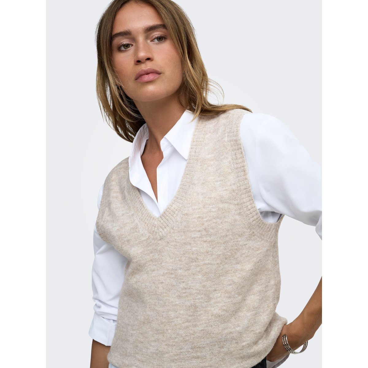 Gilet grise - chateau gray 1, JDY