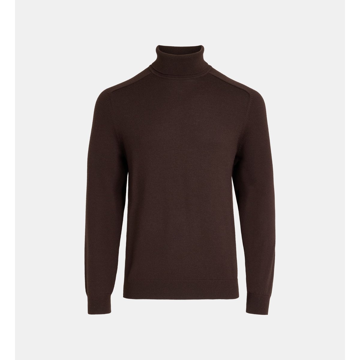 Pull droit brea col roulé laine marron, COMPTOIR GL