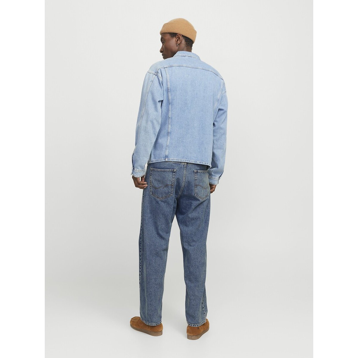 Jean baggy Alex boutonné bleu denim, JACK & JONES