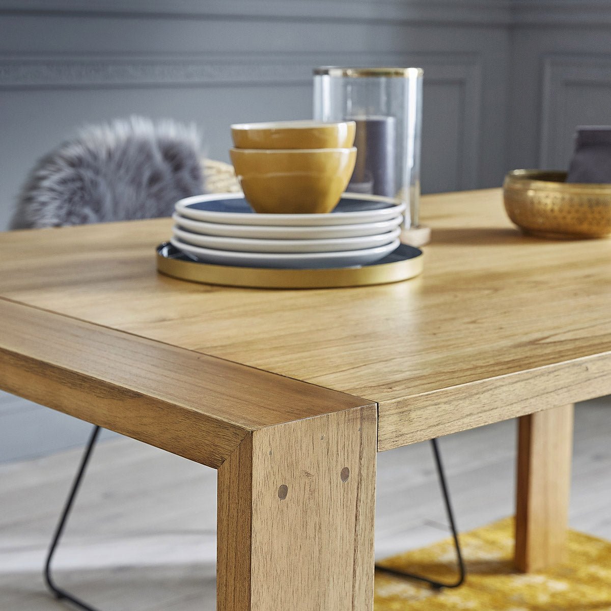 Table en bois massif 8 pers. TILO naturel, BERAH GETAH