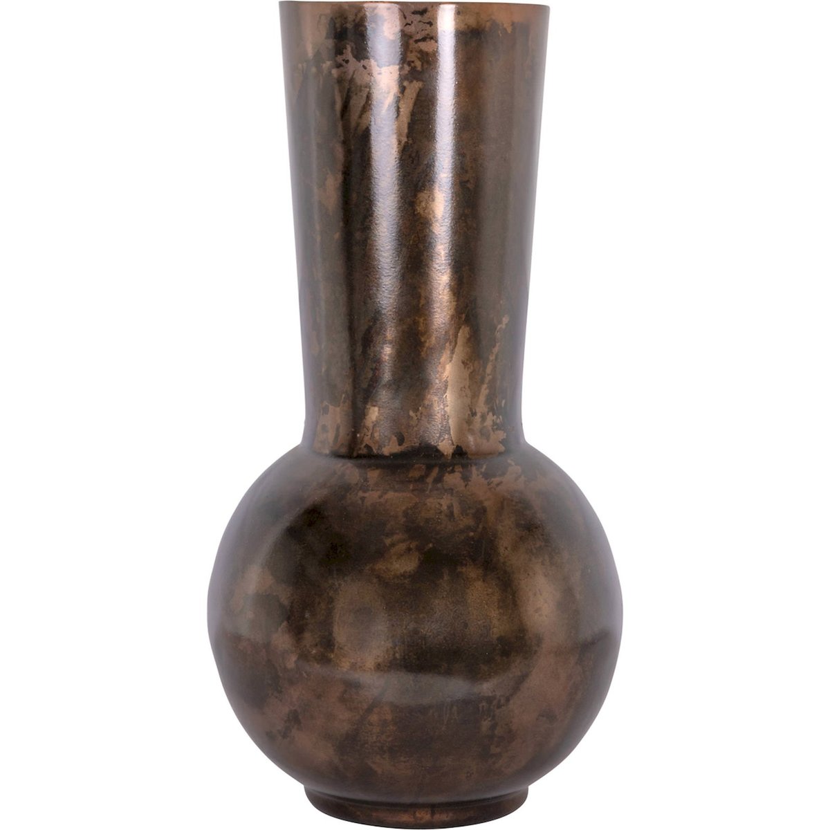 Vase évasé en aluminium style contemporain cuivre effet vieilli raffiné, RECOLLECTION