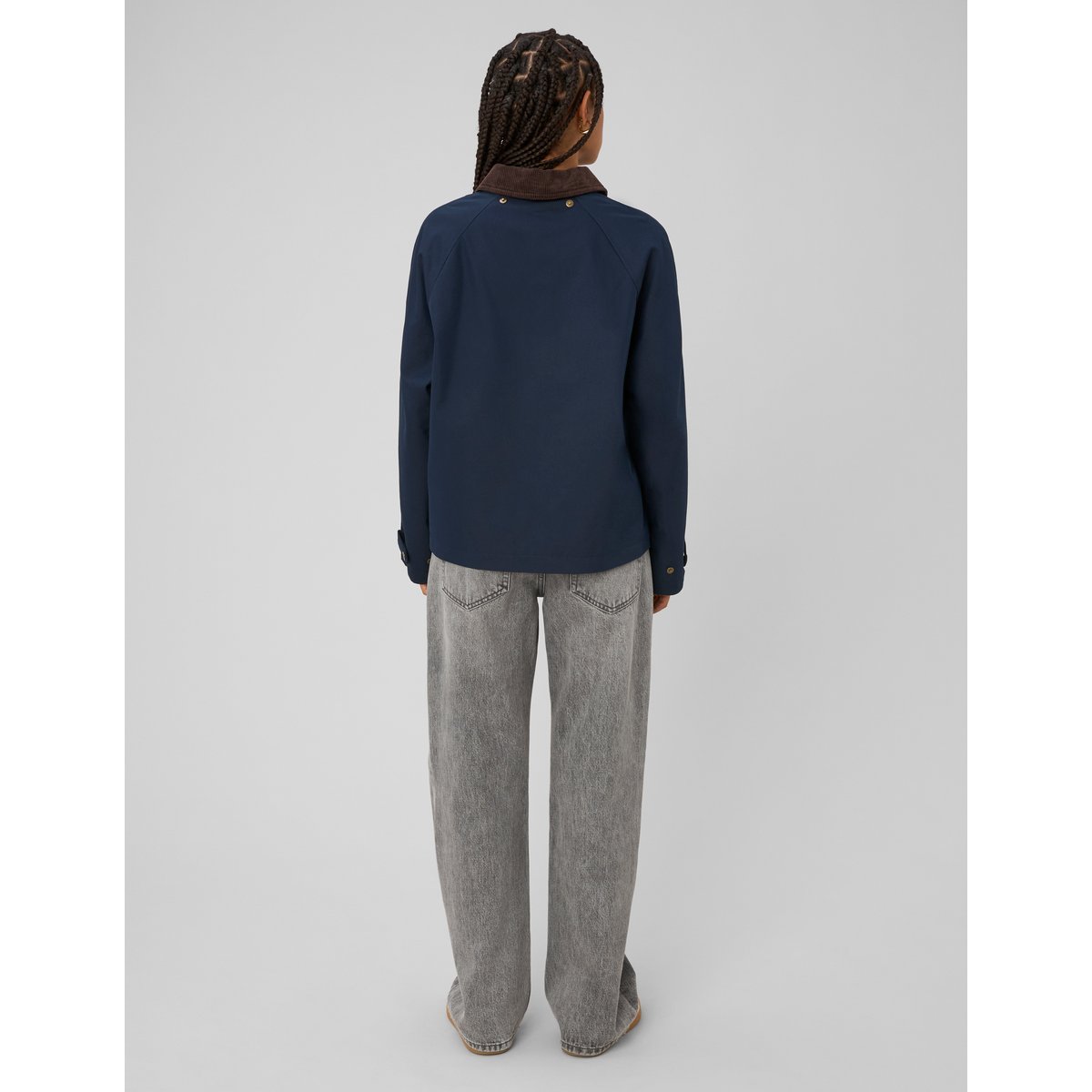 Veste cape amovible bleu foncé, BZB
