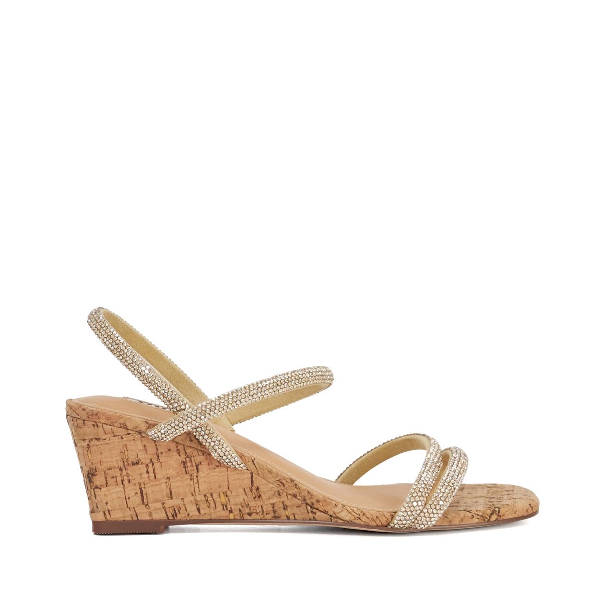 Sandales compensées en liège à brides ornées - KALIA gold-synthetic, DUNE LONDON