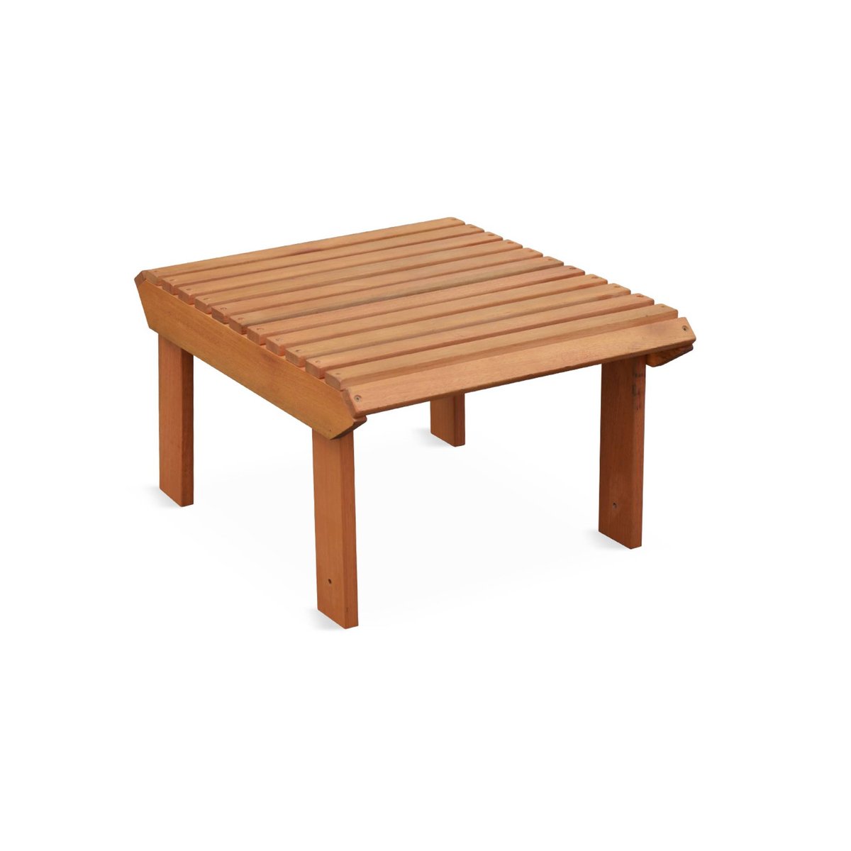 Fauteuil de jardin bois d'eucalyptus + repose-pieds (lot de 2) ADIRONDACK SALAMANCA X2 + TABLE/REPOSE PIEDS bois, SWEEEK