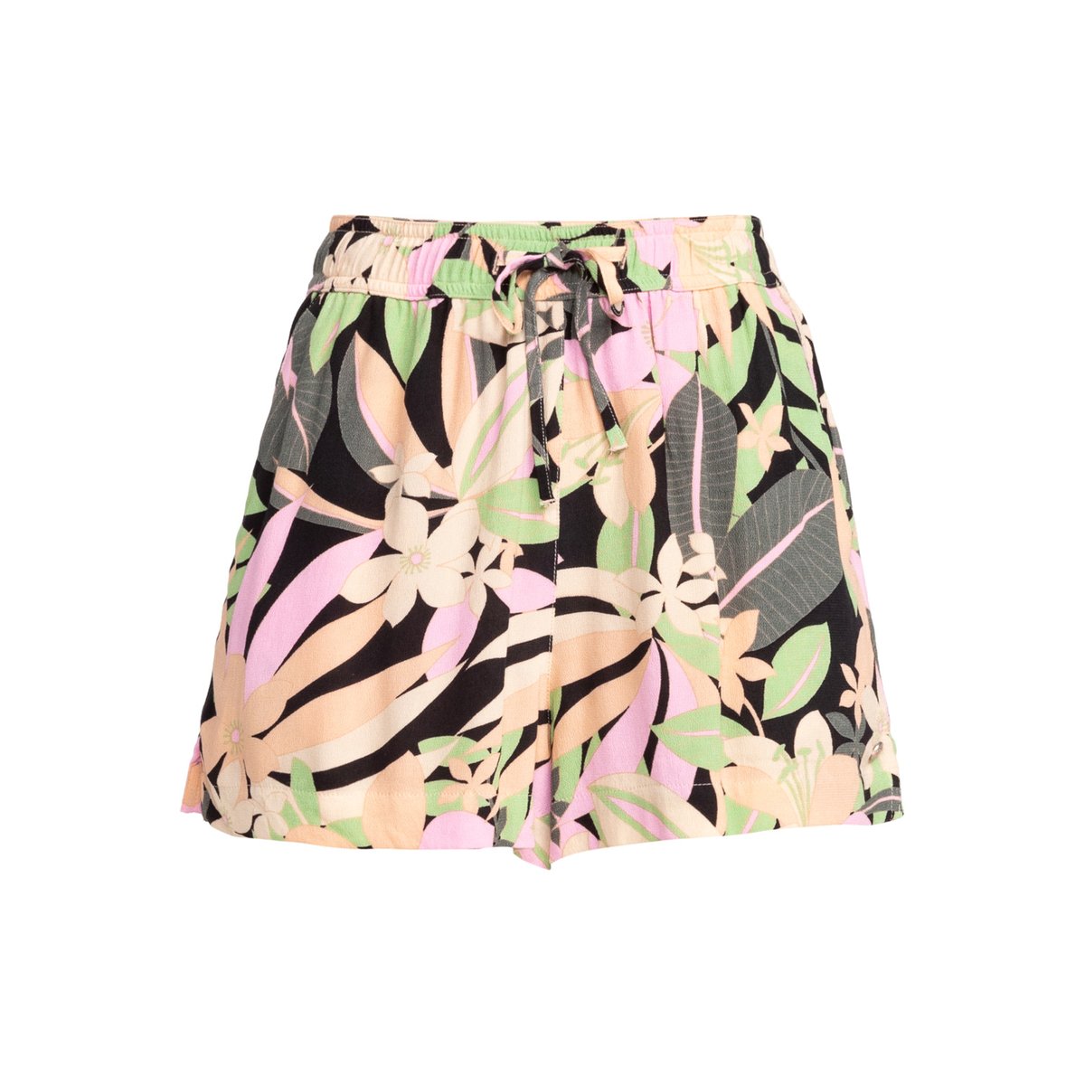 Short de plage taille élastique LEKEITIO BREAK. noir anthracite palm song, ROXY