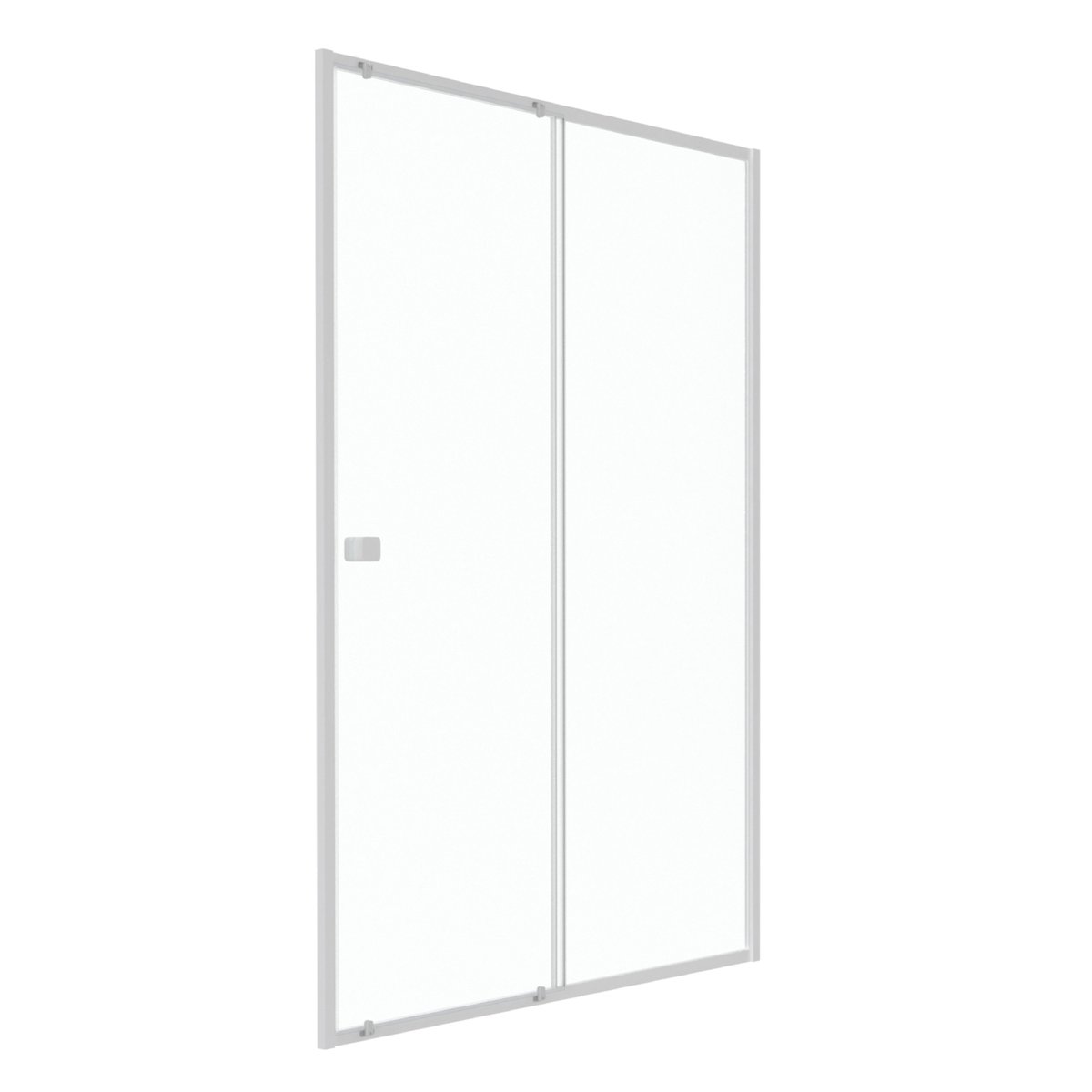 Porte de douche coulissante en verre trempé blanc, HOME MAISON