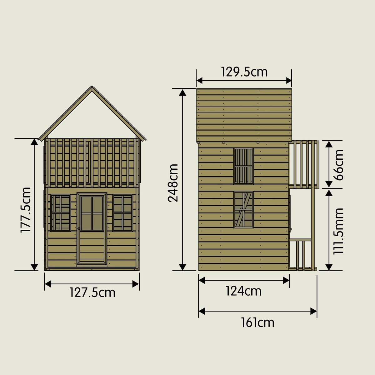 Maisonnette cabane LOFT marron, TP TOYS