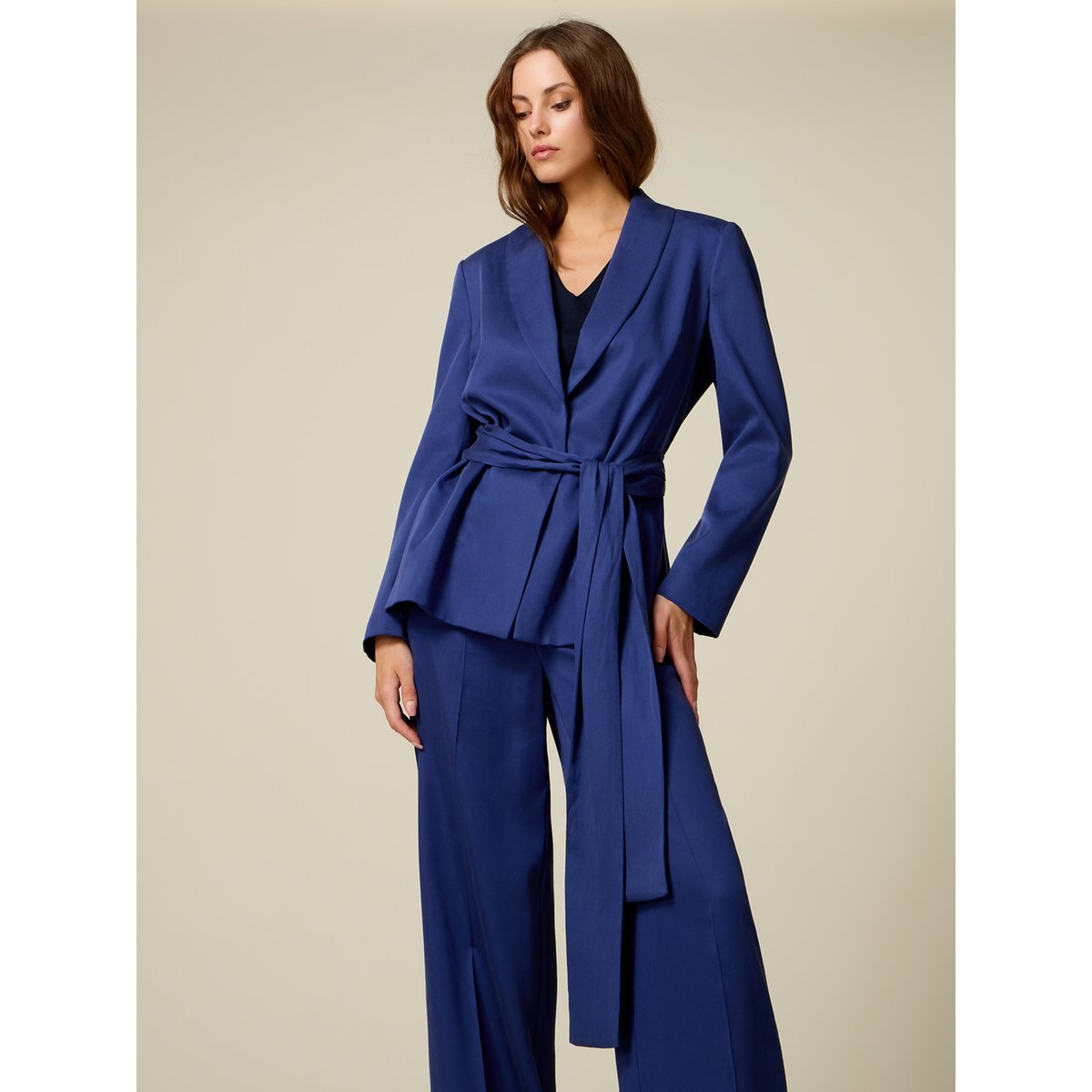 Veste avec ceinture bleu, OLTRE