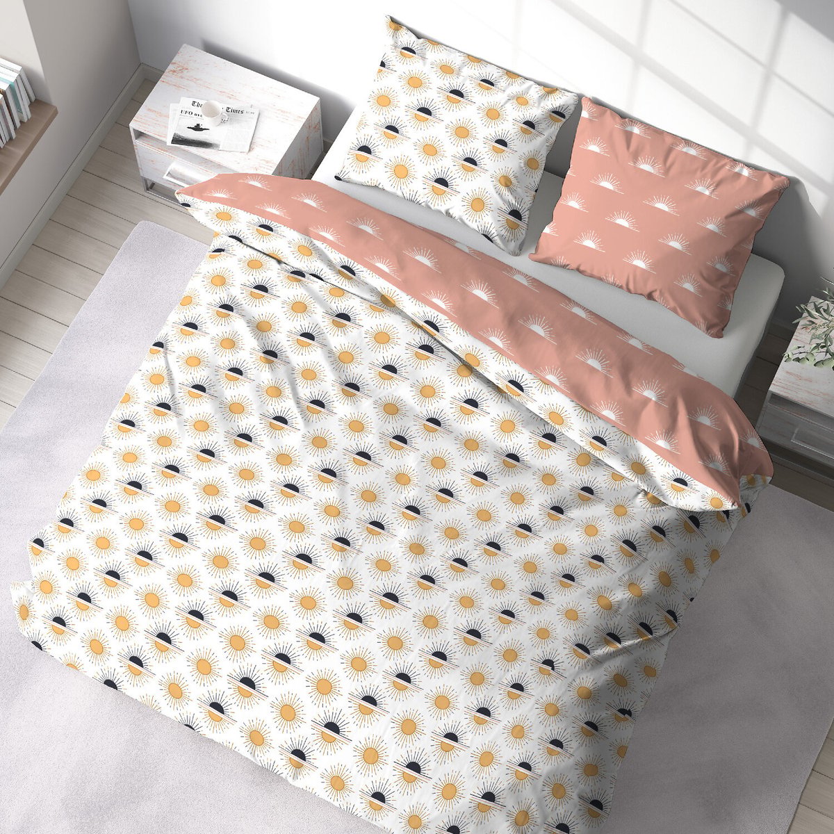 Parure de lit enfant coton, TERRAMEA blanc, C DESIGN HOME TEXTILE