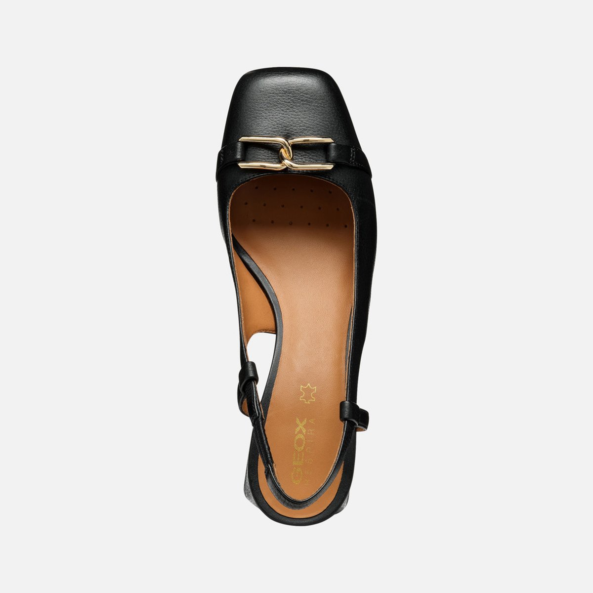 Escarpins slingback Coronilla, bout carré noir, GEOX