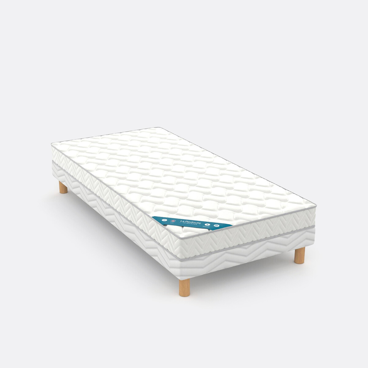 Matelas enfant mousse densité 25 kg/m3, soutien mi-ferme, accueil moelleux blanc, LA REDOUTE INTERIEURS