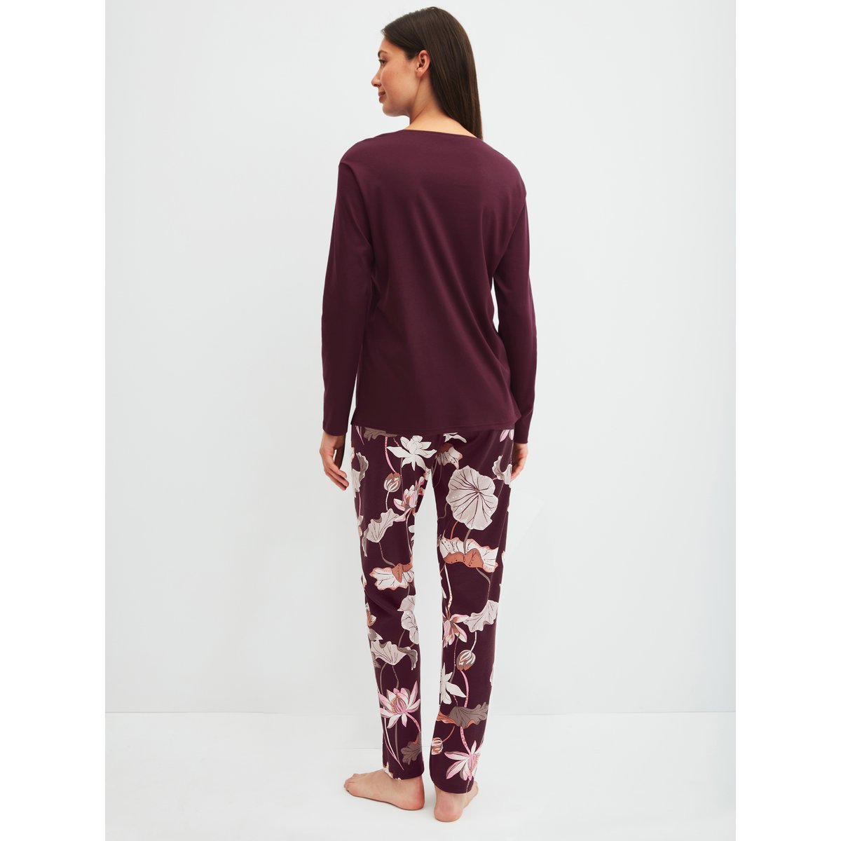 Pyjama manches longues Coton AUTUMN DREAMS rouge, CALIDA