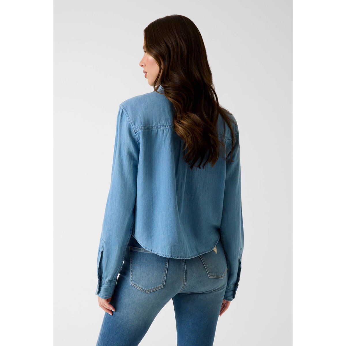 Chemise En Denim bleu clair, GUESS