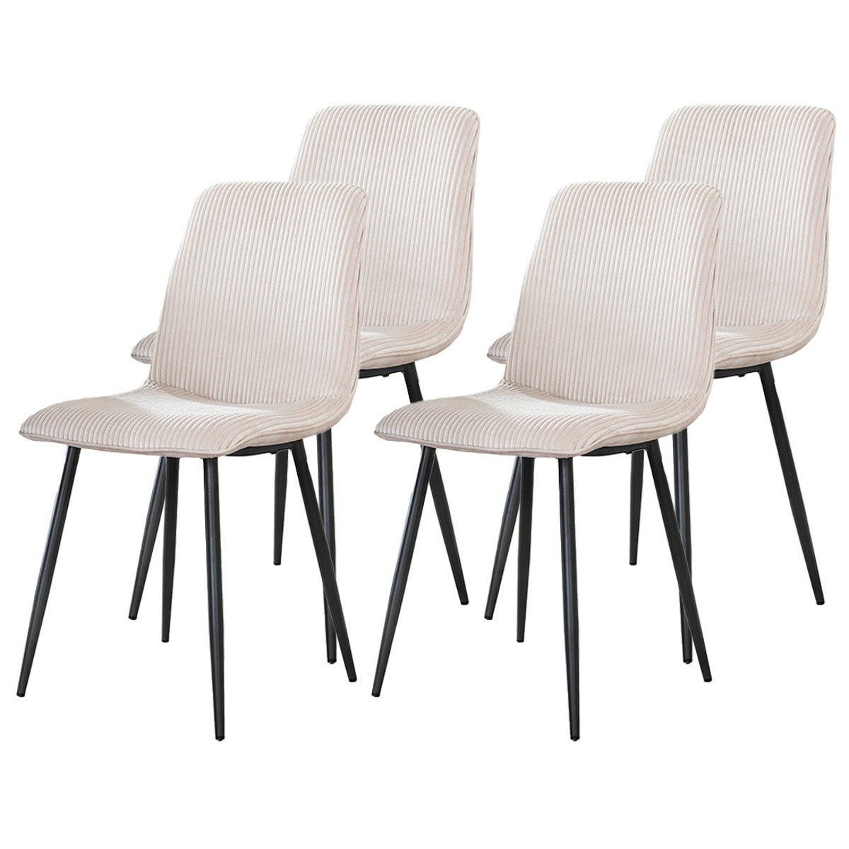 Lot de quatre Chaises - IRIS blanc, BEST MOBILIER