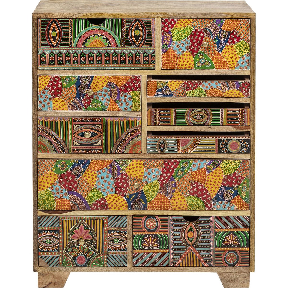 Commode motifs mandala 10 tiroirs, PARADISE multicolore, KARE DESIGN
