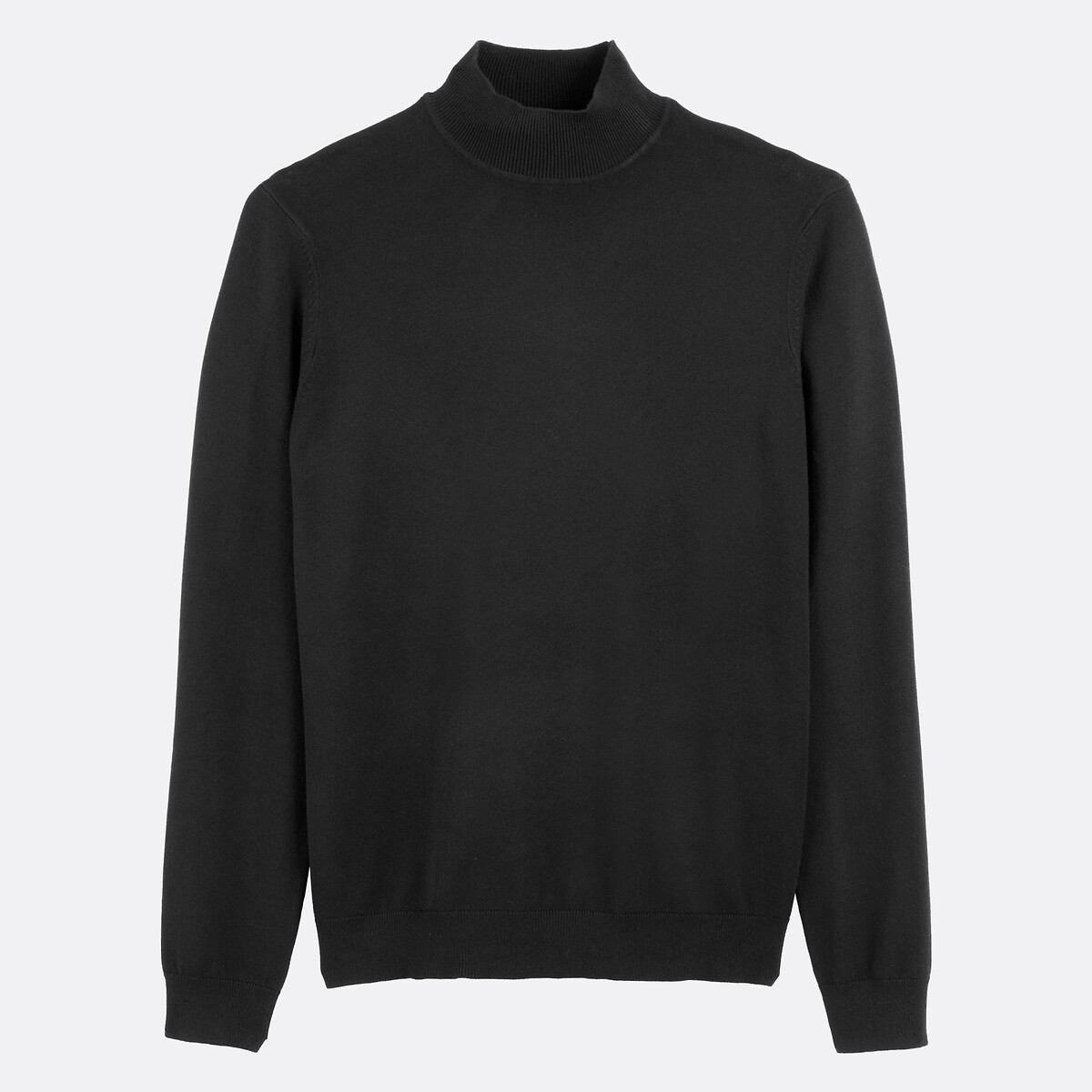 Pull col montant en maille fine noir, LA REDOUTE COLLECTIONS