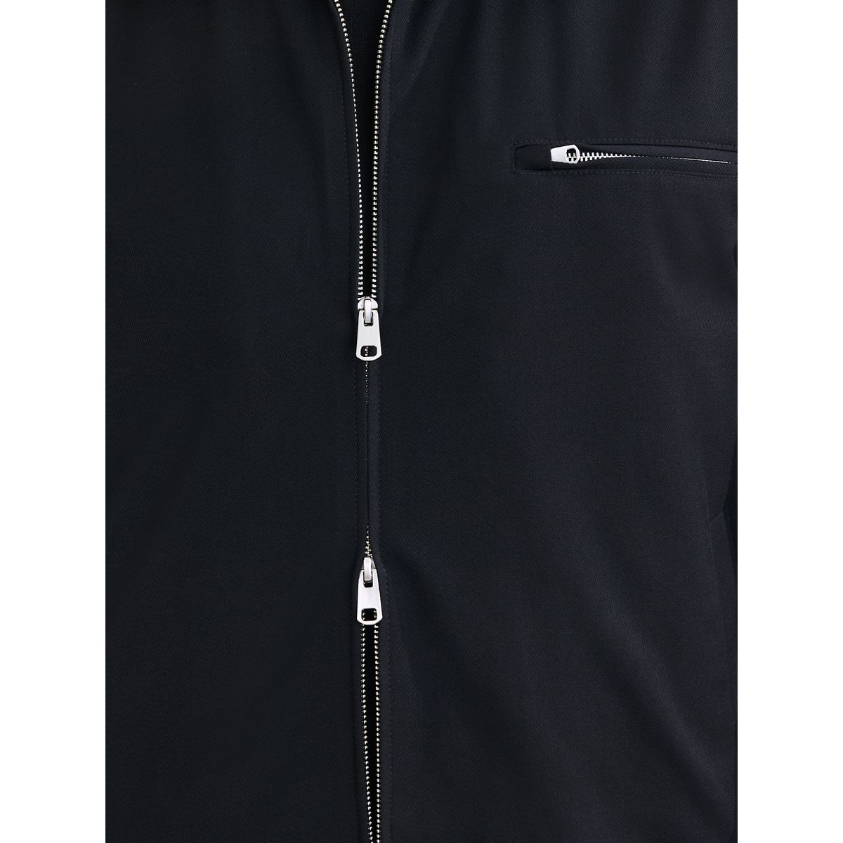 Veste-chemise zippée élégante en sergé noir, NEXT