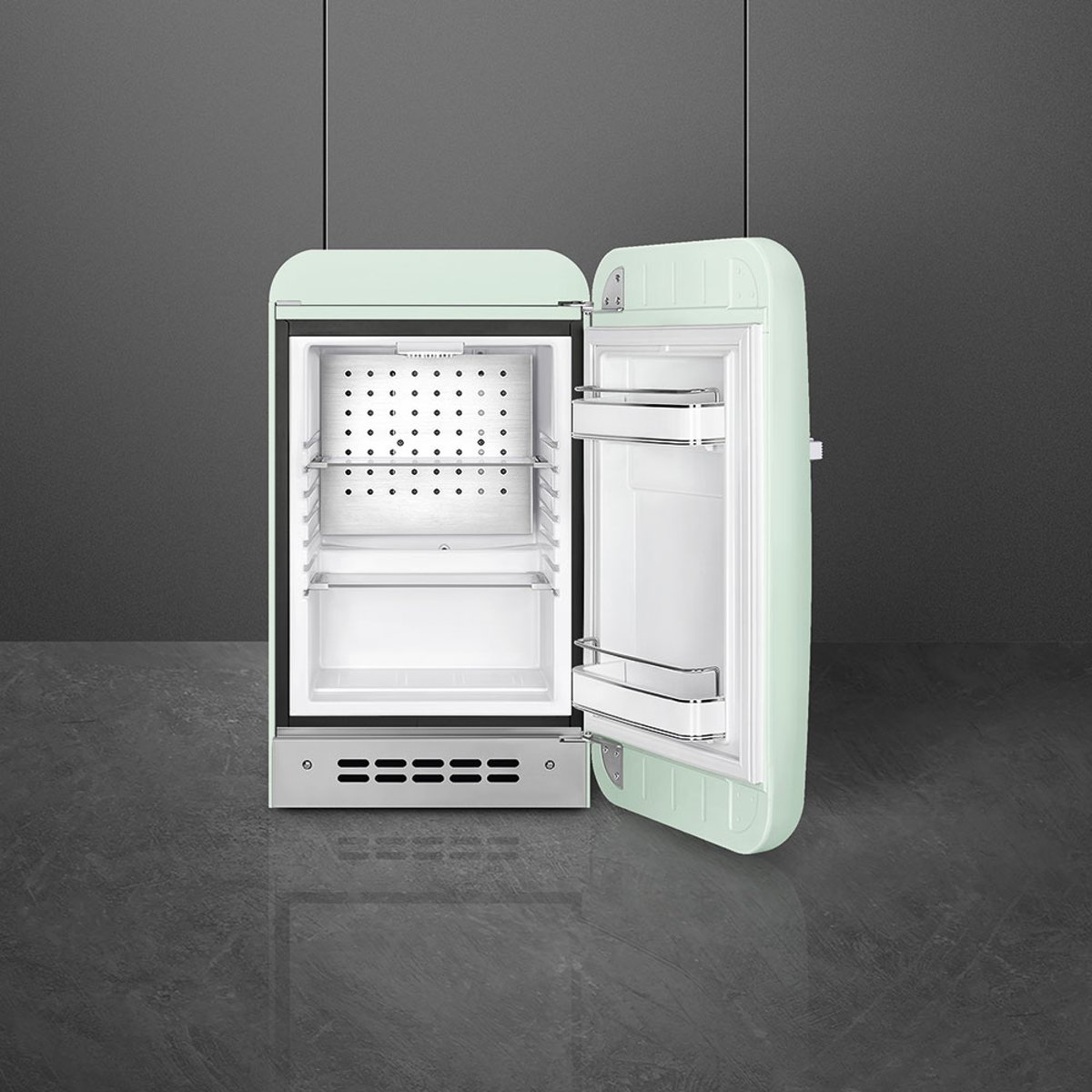 Mini réfrigérateur 1 porte poignée à gauche FAB5 vert d'eau brillant, SMEG