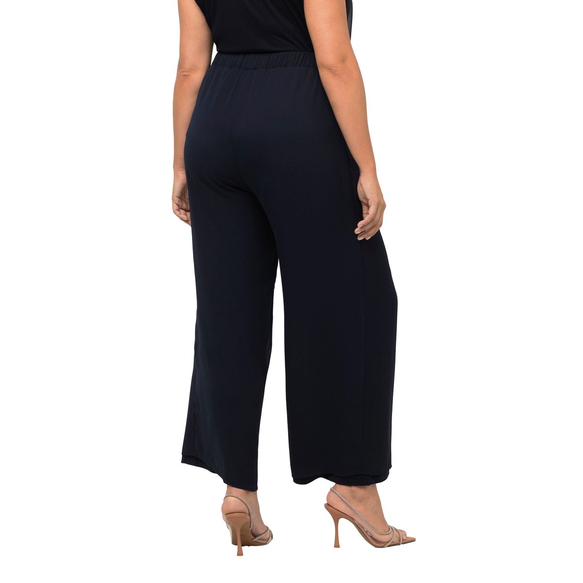 Pantalon en mousseline double épaisseur marine, ULLA POPKEN