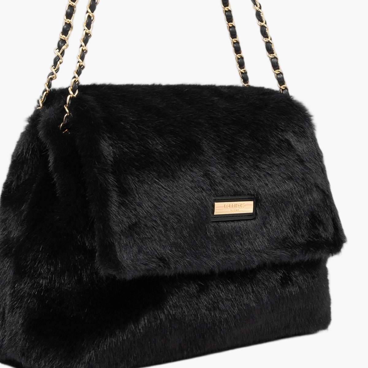 Grand sac porté épaule Tigra noir,doré, LOLLIPOPS